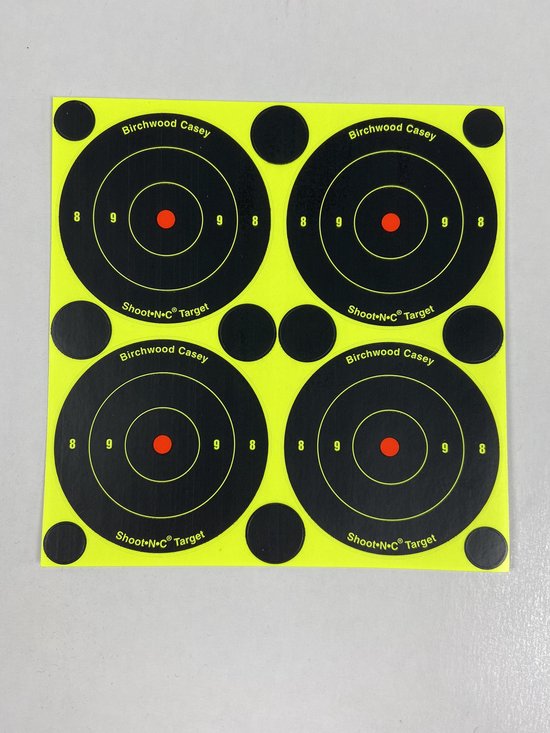 Birchwood Casey Shoot-N-C 3" Bull's-eye Target 60 pack doelsticker, schietdoel