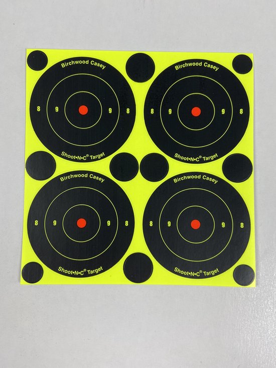 Foto: Birchwood casey shoot n c 3 bull s eye target 60 pack doelsticker schietdoel