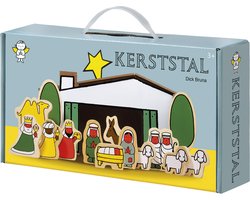 foto van Dick Bruna houten kerststal, kerstkribbe. kerstgroep - kerst speelgoed - speelfiguren Kerstmis -Bambolino Toys