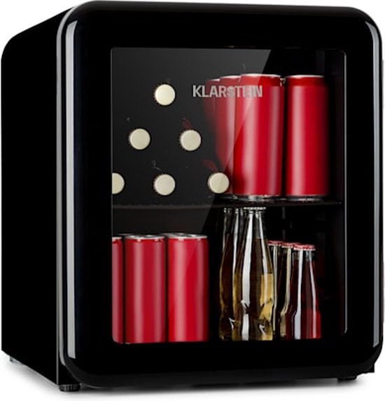 Koelkast: Klarstein PopLife drankkoelkast 48 Liter - Horeca koelkast - Tafelmodel - Minibar - Deur met dubbelglas - 0-  tot 10 °C - 39 dB, van het merk Klarstein