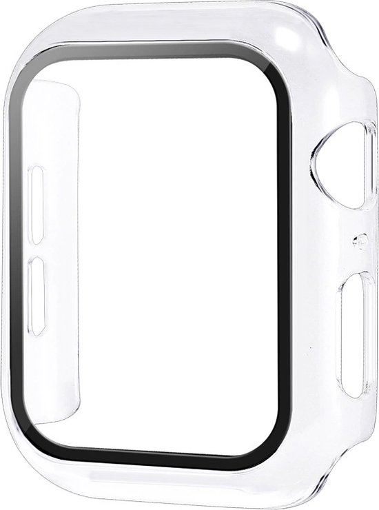 Transparant hoesje met glazen screenprotector voor Apple Watch 40mm