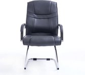 Clp Attila - Chaise de salle à manger - Cuir artificiel - Noir