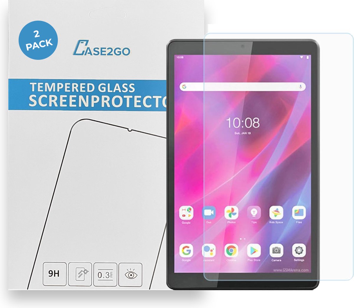 (2 pack) pour Lenovo Tab M10 Plus 3e génération verre trempé protection  d'écran