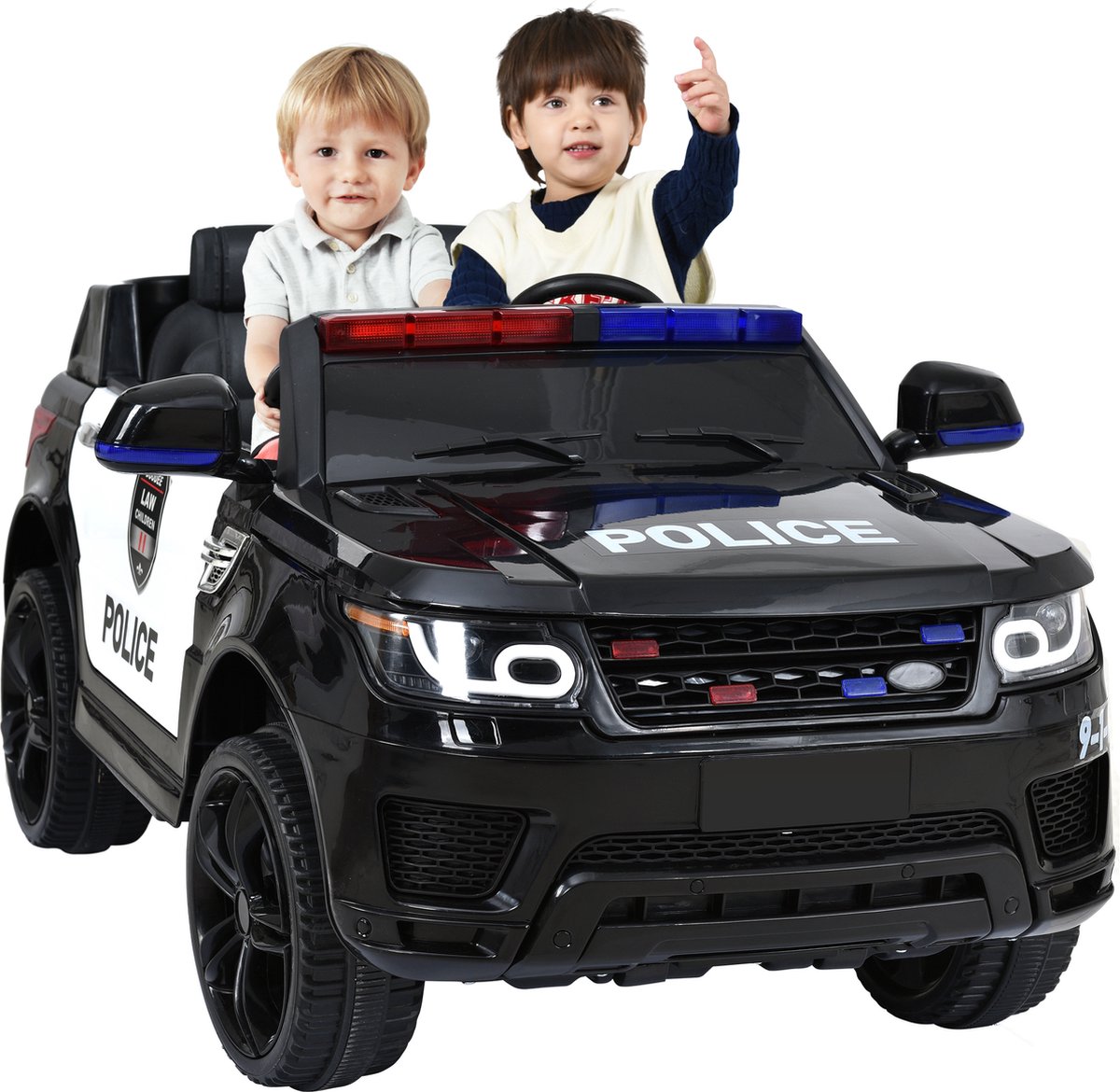 Elektrische auto voor kinderen-2 zetels politiewagen voor kinderen met  2.4G... | bol.com