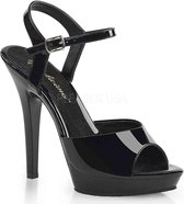 Fabulicious - LIP-109 Sandaal met enkelband - US 13 - 44 Shoes - Zwart