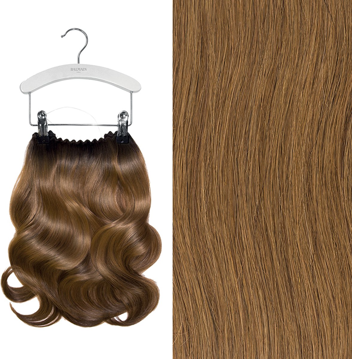 Balmain Hair Dress 45 cm - Memory®Hair - kleur London, een mix van licht en midden bruine tinten