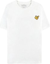 Tshirt Homme Pokémon -L- Pixel Pikachu Wit