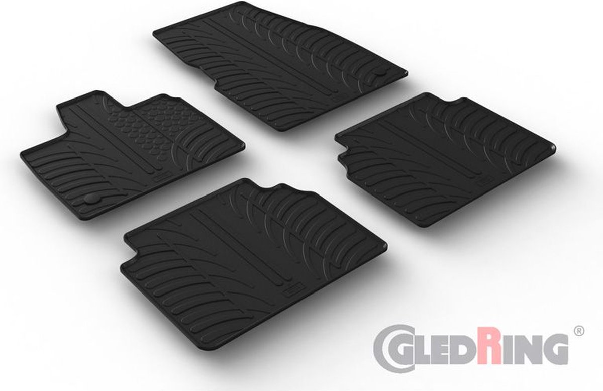 Rubbermatten passend voor BMW i3 (I01) 2013- (T profiel 4-delig montageclips)