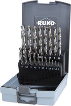 RUKO 214214RO HSS-G Metaal-spiraalboorset 19-delig DIN 338 Cilinderschacht 1 set(s)
