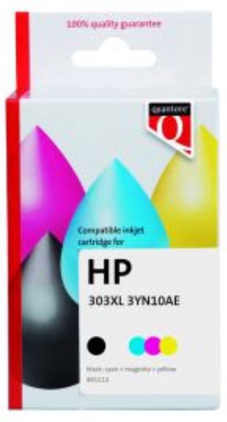 Quantore Inktcartridge Quantore alternatief tbv HP 3YN10AE 303XL zwart + kleur - Pak a 2 stuk