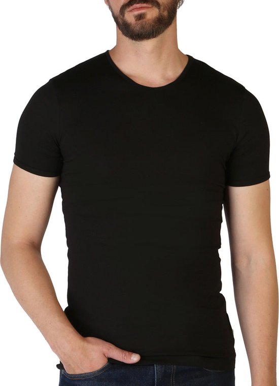 T-shirt van zwart katoen