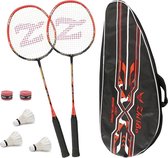 Philonext 2 Pack Badminton Rackets met 3 Shuttles & Draagtas & 2 Overgrip, Sport Carbon Fiber Lichtgewicht Badminton Racquet voor Professionele & Beginner Spelers