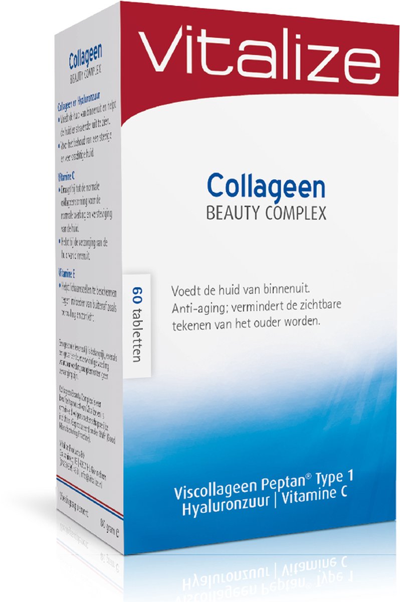 Goedkoopste Vitalize Beauty Collageen Complex 60 tabletten | Vermindert rimpels en fijne lijntjes - Vermindert rimpels en fijne lijntjes