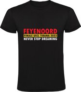 Never stop dreaming Heren T-shirt | Feyenoord | finale | Tirana | Conference League | Het Legioen | Zwart