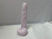 Zeep in Penis/piemel vorm kleur lila geur lavendel 11 cm hoog