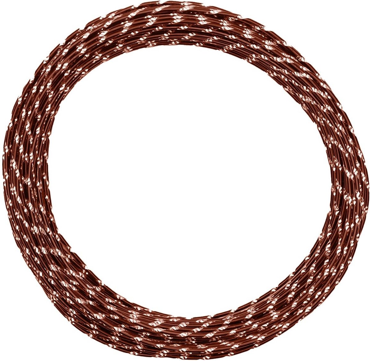 Vaessen Creative Aluminium Draad - Diamond cut - 2mm - 30m - Chocolade