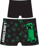 Minecraft zwembroek - zwart - groen - Maat 116 / 6 jaar