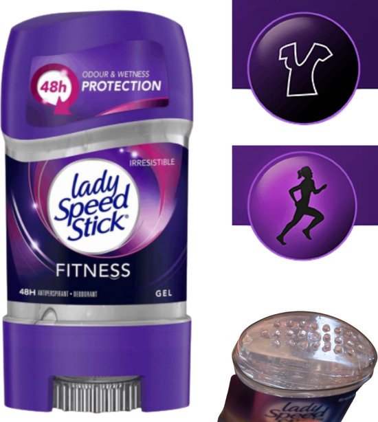 Lady Speed Stick Fitness Déodorant Gel - Déodorant Stick Anti-transpirant - Anti Bandes Blanches - Best Sellers Deo Stick - Déodorant Femme