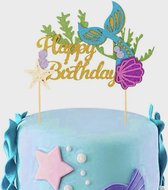 Zeemeermin taarttopper - mermaid - cake - taart - taartversiering - meisjes - feest - verjaardag