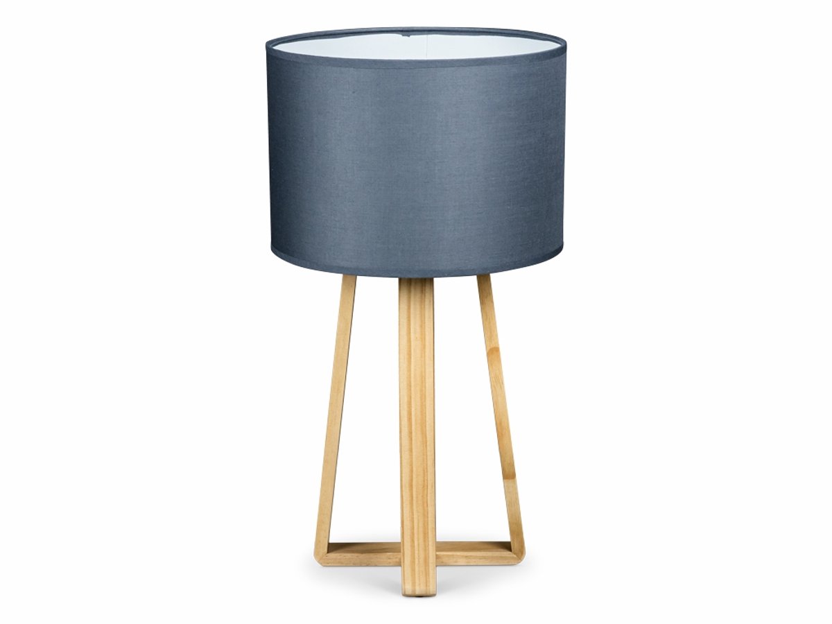 Lanterfant® Lamp Femke - Houten frame - Staande lamp - Donkergrijs