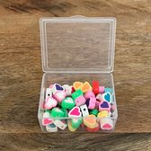50 stuks Kralen Hartjes Candy - 1 cm groot - Figuurkralen - Kleikralen - Polymeer Kralen