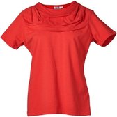 Dames top plooien rood | Maat M