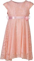 Meisjes kant jurk kapmouwen roze | Maat 164/ 14Y