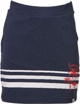 Meisjes terry rok marine met strepen en print lang | Maat 176/ 16Y