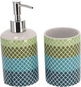 gerimport-badkameraccessoire-set-keramiek-blauw-groen-2-delig