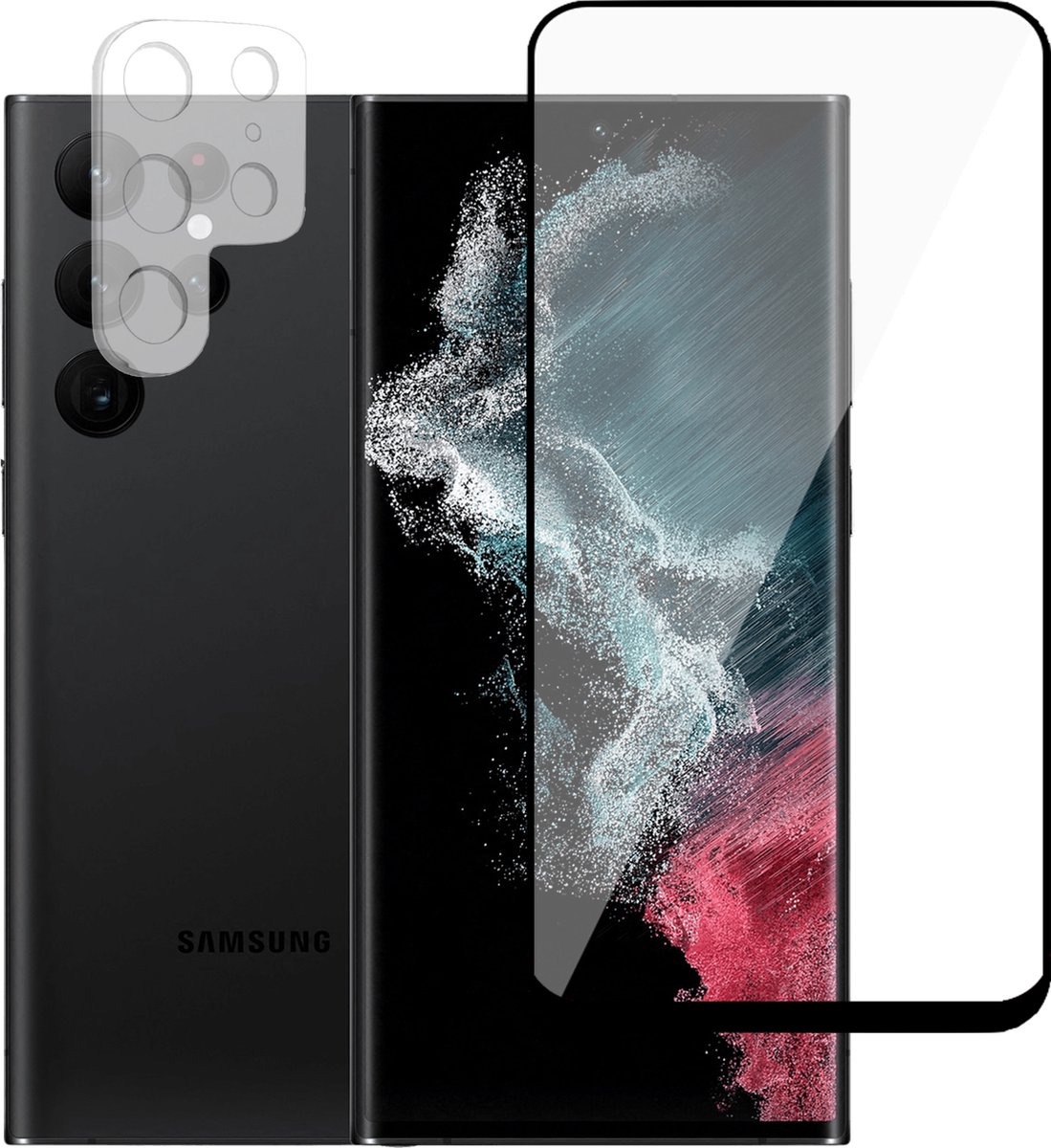 Screenprotector geschikt voor Samsung S22 Ultra - Camera Cover - Full PET Screen Protector
