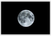 Volle Maan op Aluminium - Foto op Dibond - Aluminium Schilderij - 120x70 cm
