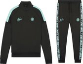 Malelions - Sport striker - quartzip Tracksuit black/turquoise