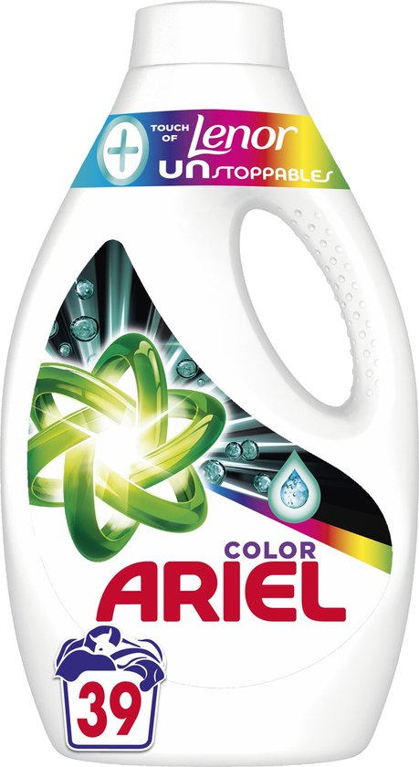 Ariel Vloeibaar Wasmiddel - +Touch Van Lenor Unstoppables Kleur - 39 Wasbeurten