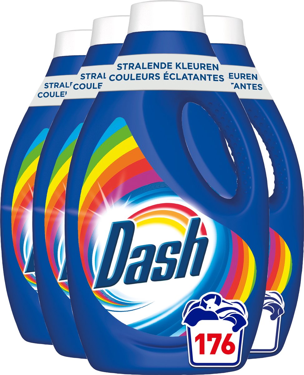 Dash Vloeibaar Wasmiddel - Gekleurde Kleding - Voordeelverpakking 4 x 44 Wasbeurten