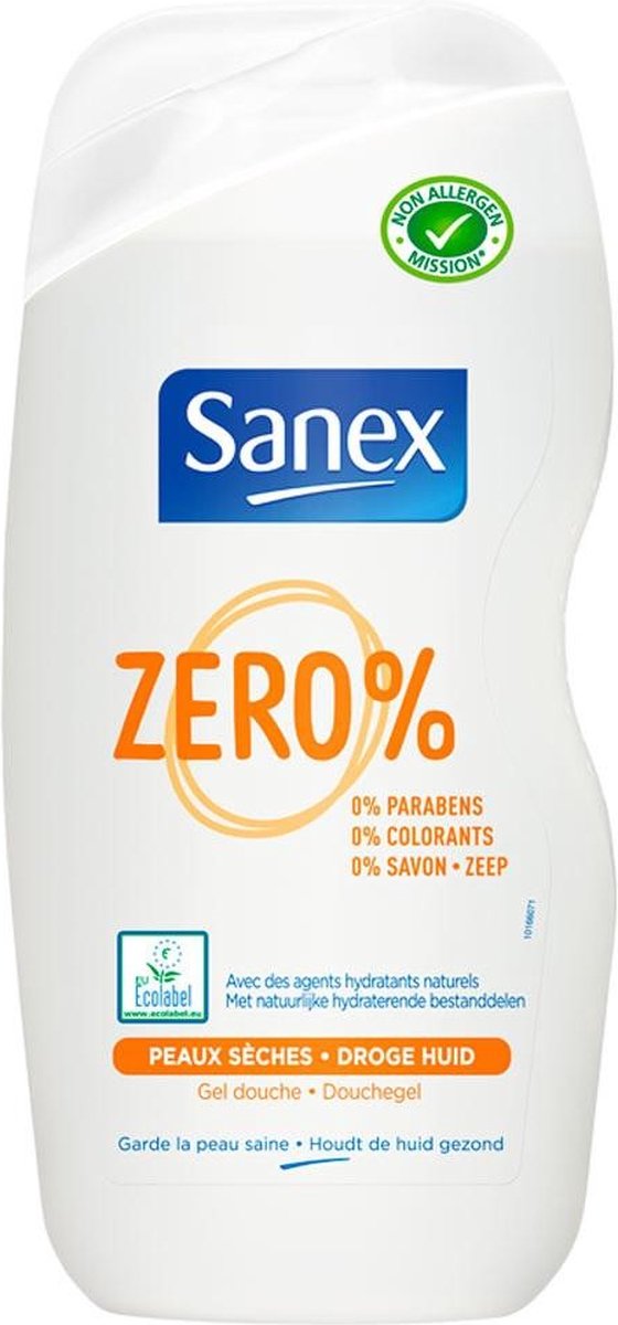 Sanex Zero Douchegel droge huid Duoverpkking 2 x 500 ml