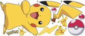 Pikachu Muursticker - Muursticker set Pikachu - Pikachu Pokémon muursticker - Kinderkamer