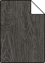 Proefstaal Origin Wallcoverings behang houten planken met nerf donkergrijs - 347559 - 26,5 x 21 cm