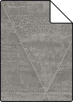 Proefstaal Origin Wallcoverings behang metalen driehoeken industrieel grijs - 337603 - 26,5 x 21 cm