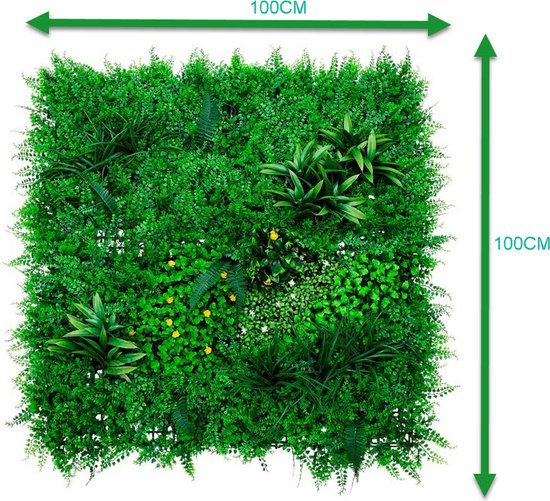 Muurdecoratie wandtegel groen 100x100cm - verticale tuin - wanddecoratie mos