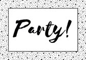 Uitnodiging feestje | Lettertijd - Party! - Uitnodigingskaarten - wenskaarten | 10 stuks incl. envelop