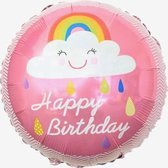 Happy birthday wolkje folie ballon 18 inch