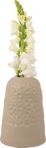 NKAR Lucy’s Living Luxe Vaas HILL Grijs – ø 14 x 18.5 cm – hotel chique - binnen ––– accessoires – tuin – decoratie – bloemen – mat – glans – industrieel - droogbloemen