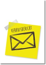 Verhuisbericht Post-it | Verhuiskaarten - adreswijziging | A6 | kaartenset | 12 stuks