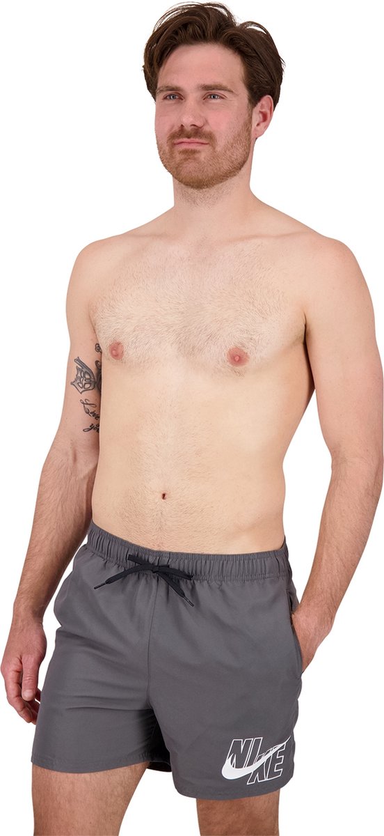 Nike Swim Logo Lap 5" Volley Heren Zwembroek - Iron Grey — afbeelding 2