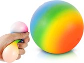 Balle anti-stress arc-en-ciel pour la main - Balle à presser pour enfants - 7 cm