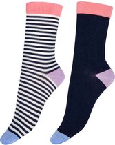 Pretty Polly - Stripe - Bamboe - dames  - sokken - 2 paar - one size