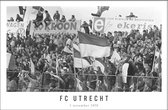 Walljar - FC Utrecht supporters '70 - Zwart wit poster