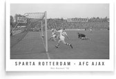 Walljar - Poster Ajax - Voetbalteam - Amsterdam - Eredivisie - Zwart wit - Sparta Rotterdam - AFC Ajax '56 - 50 x 70 cm - Zwart wit poster