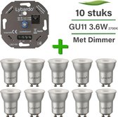 GU10 LED lamp - GU11 spot 35mm - 3.6W - Dimbaar - Warm wit licht + LED dimmer 0-175W