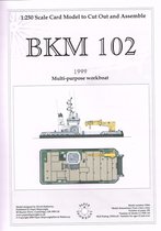 bouwplaat/modelbouw in karton Schepen BKM 102, werkboot van Boskalis, schaal 1:250